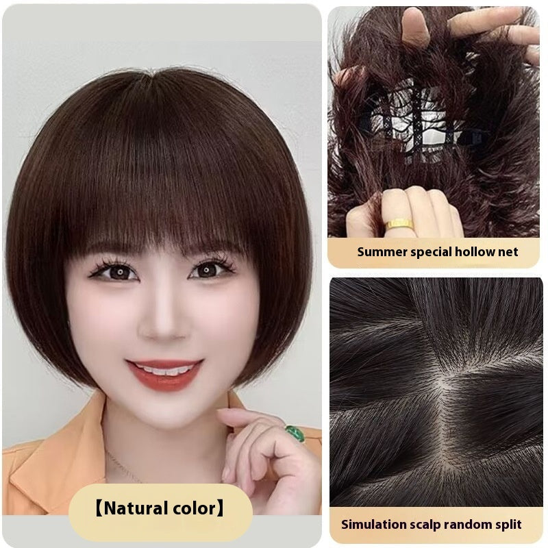 Natural Human Hair Bobhaircut Hand-woven Wig Sheath