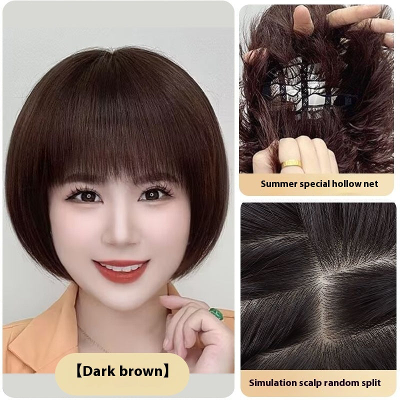 Natural Human Hair Bobhaircut Hand-woven Wig Sheath