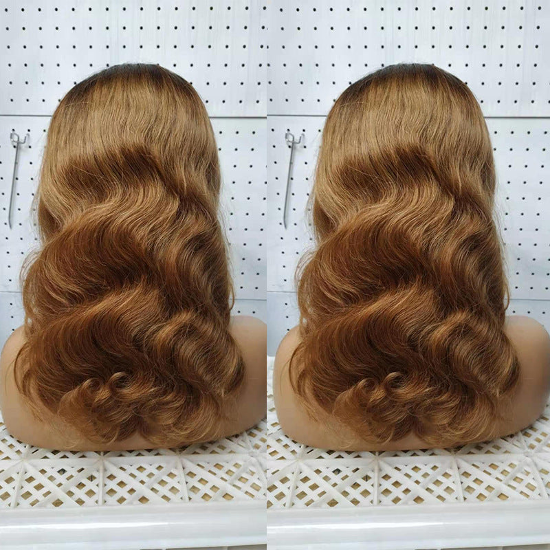Ombre 1B 27 Body Wave 4x4 Lace Perücke Brasilianische Echthaarperücken