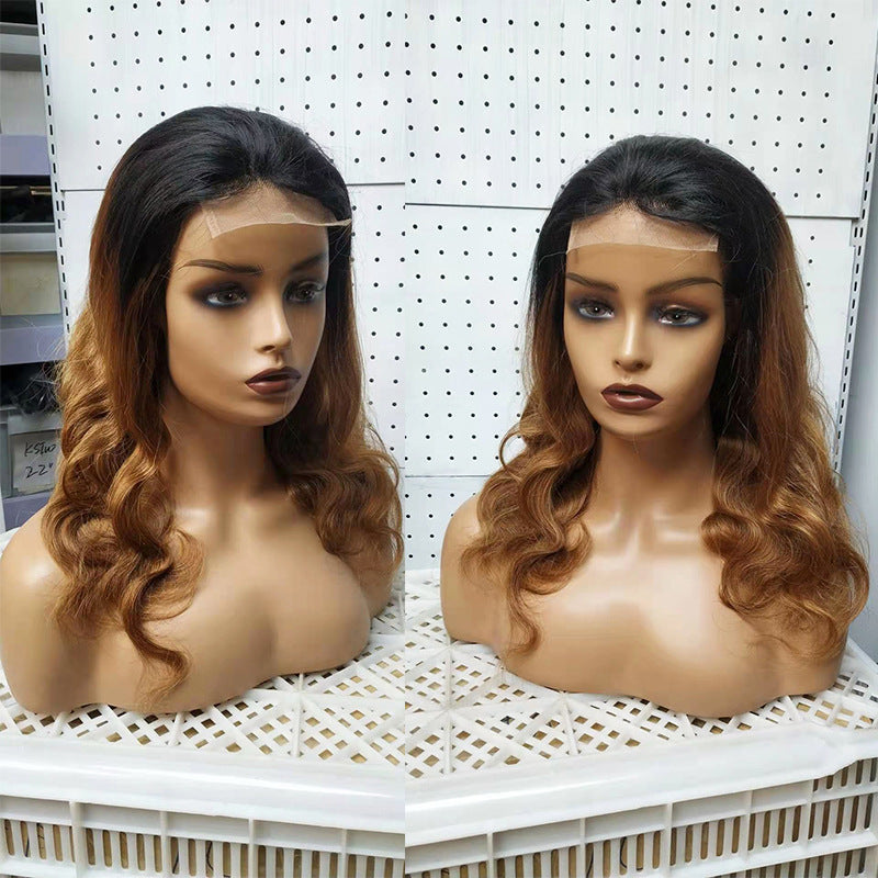 Ombre 1B 27 Body Wave 4x4 Lace Perücke Brasilianische Echthaarperücken