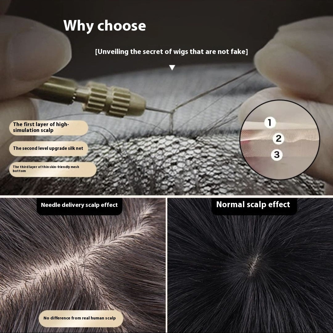 Natural Human Hair Bobhaircut Hand-woven Wig Sheath